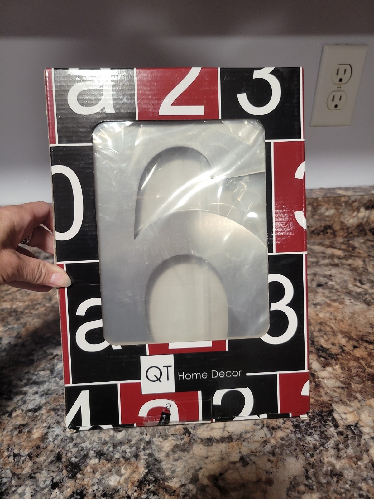 QT Home Decor 12” brushed Metal number 6 Modern, Floating, Water Proof, China