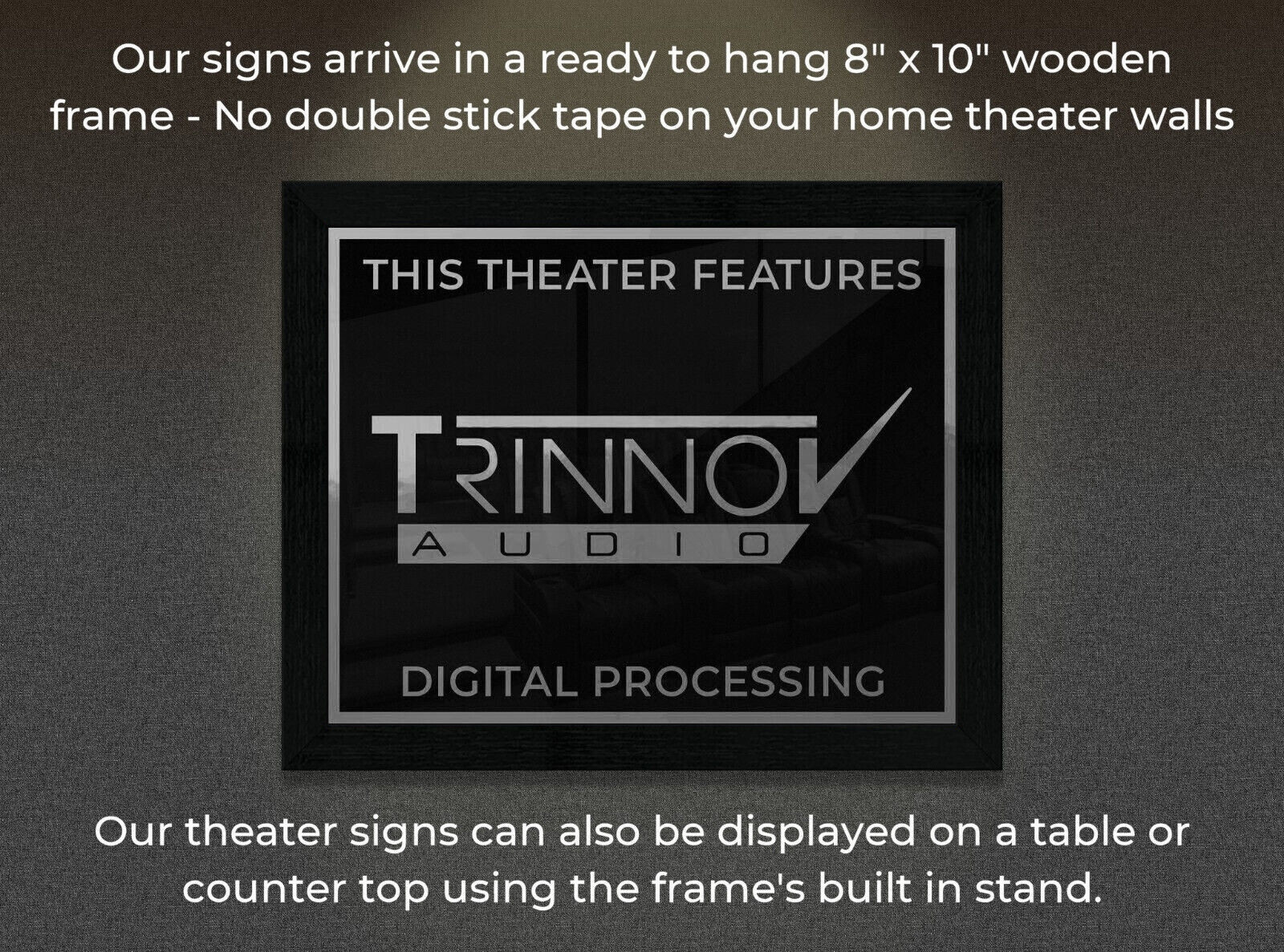 Framed 8″ x 10″ Home Theater / Cinema Sign – Trinnov Audio Processing