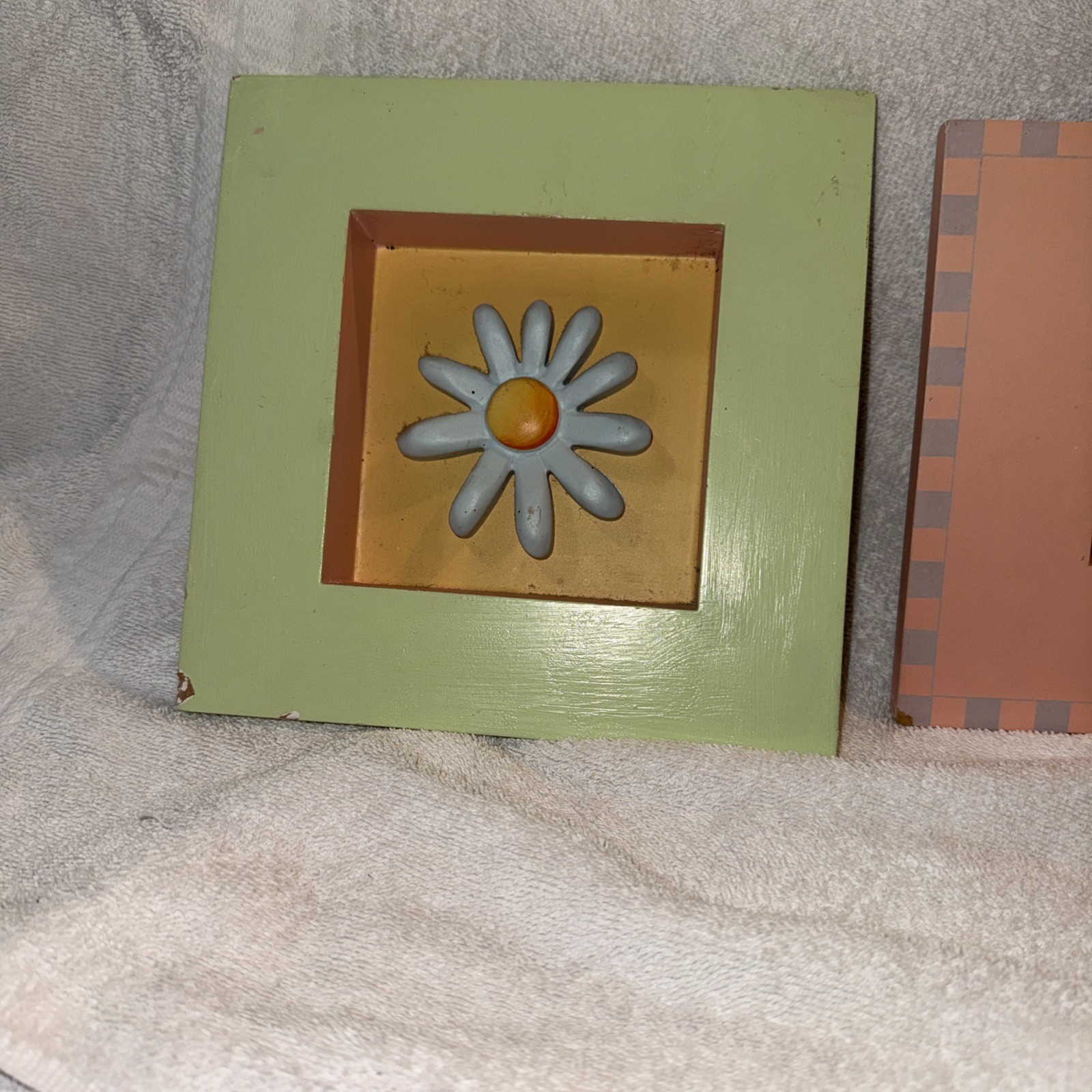 Vintage Y2K Home Interiors Kids Pastel Floral Flowers 3D Wall Decor Girl Room