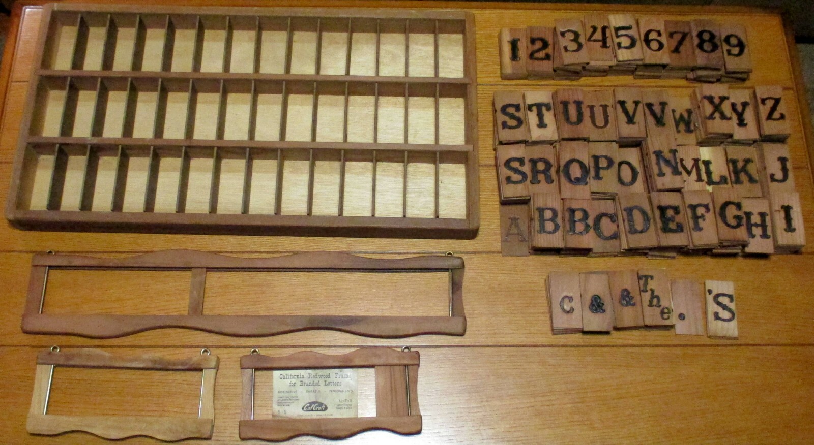Wooden Sign Maker Branded Letters + Numbers + Frames + Wooden Box with 42 Slots