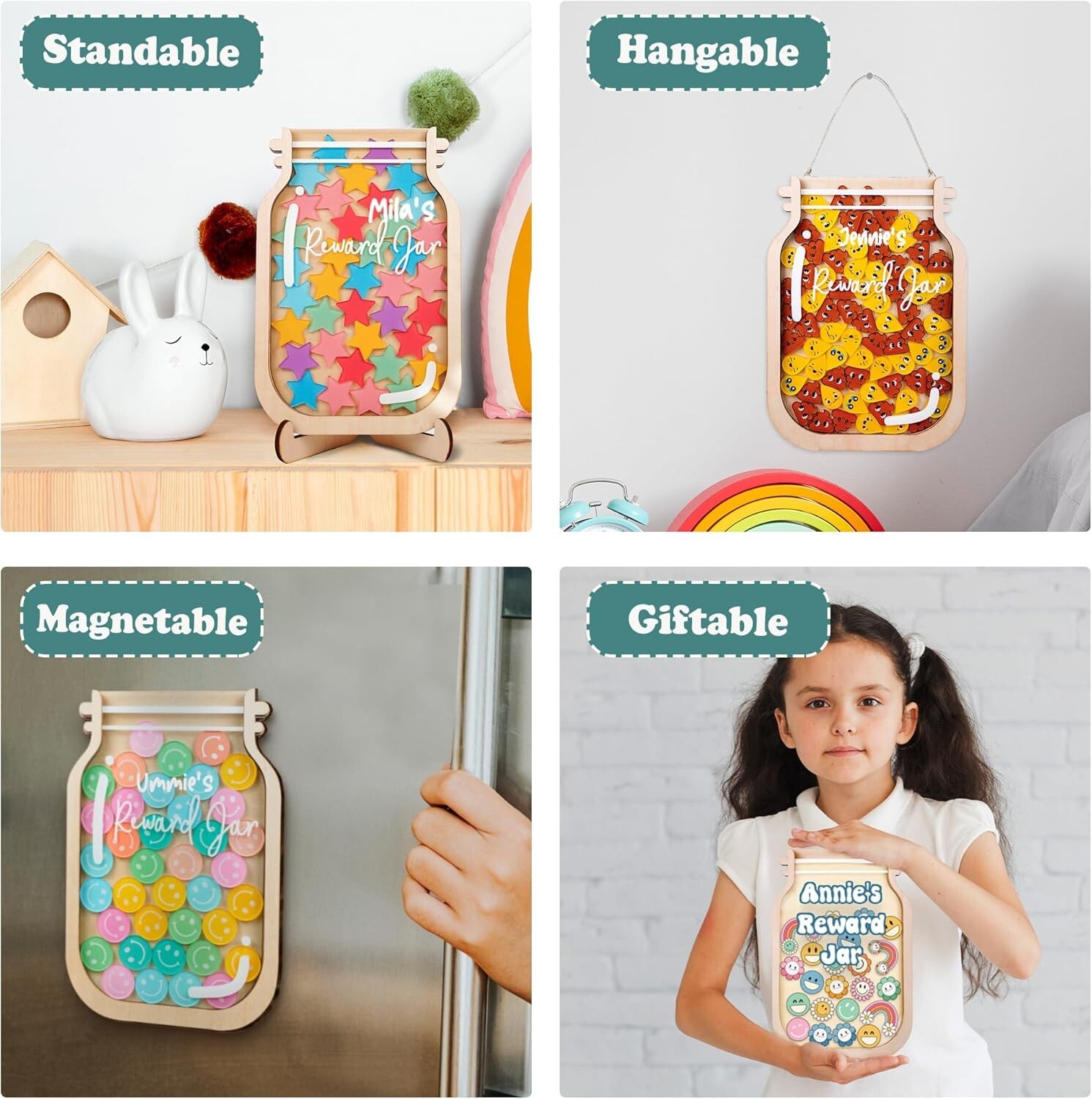 20 Tokens Magnetic Potty Training Reward Jars For Kid Toddler Back To School DIY