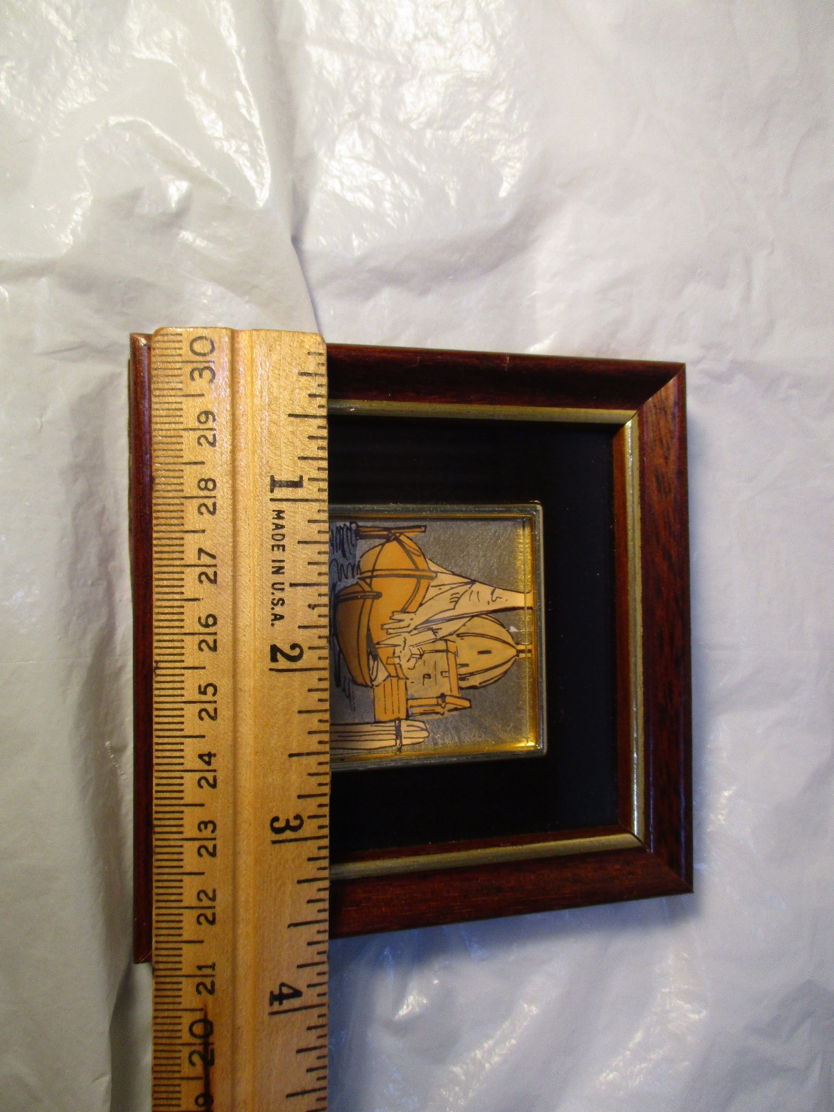 Art fishing boat Italy opera esequita a mano su foglia oro 23 kt framed plaque