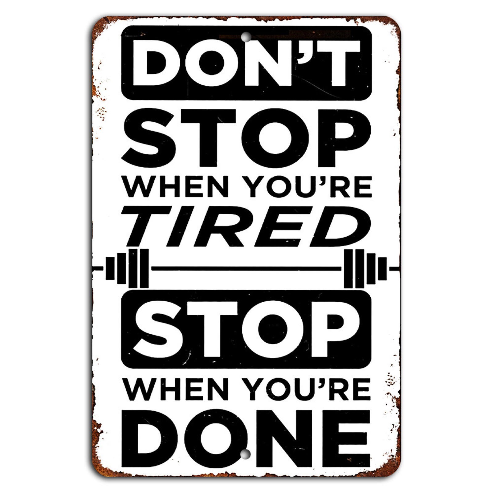 Motivational Metal Sign BanginPrints 8×12 Aluminum Inspirational Quote