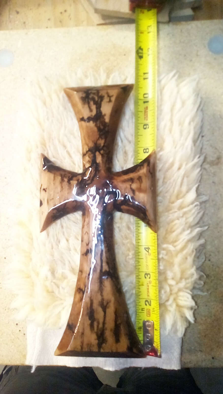 Custom Handmade very nice Cross That Was Fractul Burnt Giving It A Very Good…