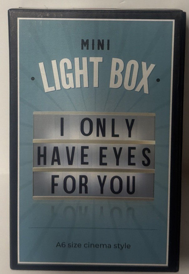 New Mini Light Box, 3 Line 4”x6” AAA Battery Operated, A6 Size Cinema Style