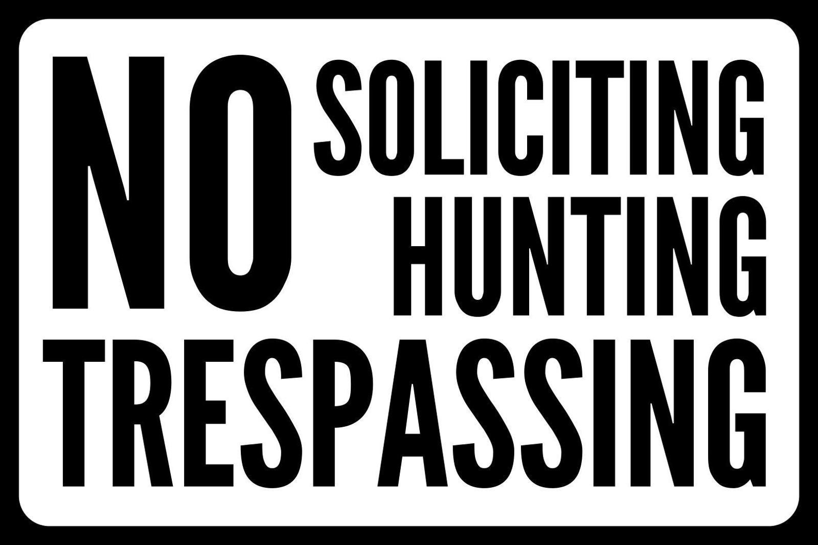 No Soliciting Sign Sticker Tiger Aluminum Sign 8×12 Funny Metal Street