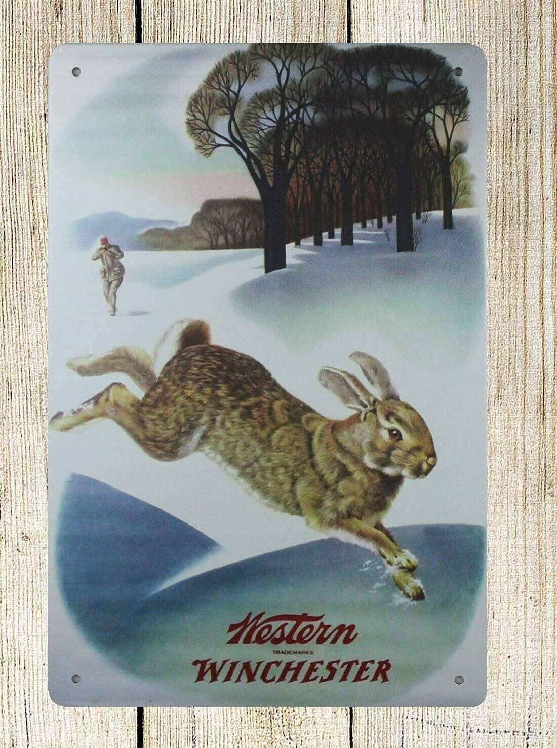 Wild Turkey Tin Metal Sign Winchester Poster Retro Plaque Wall 8×12
