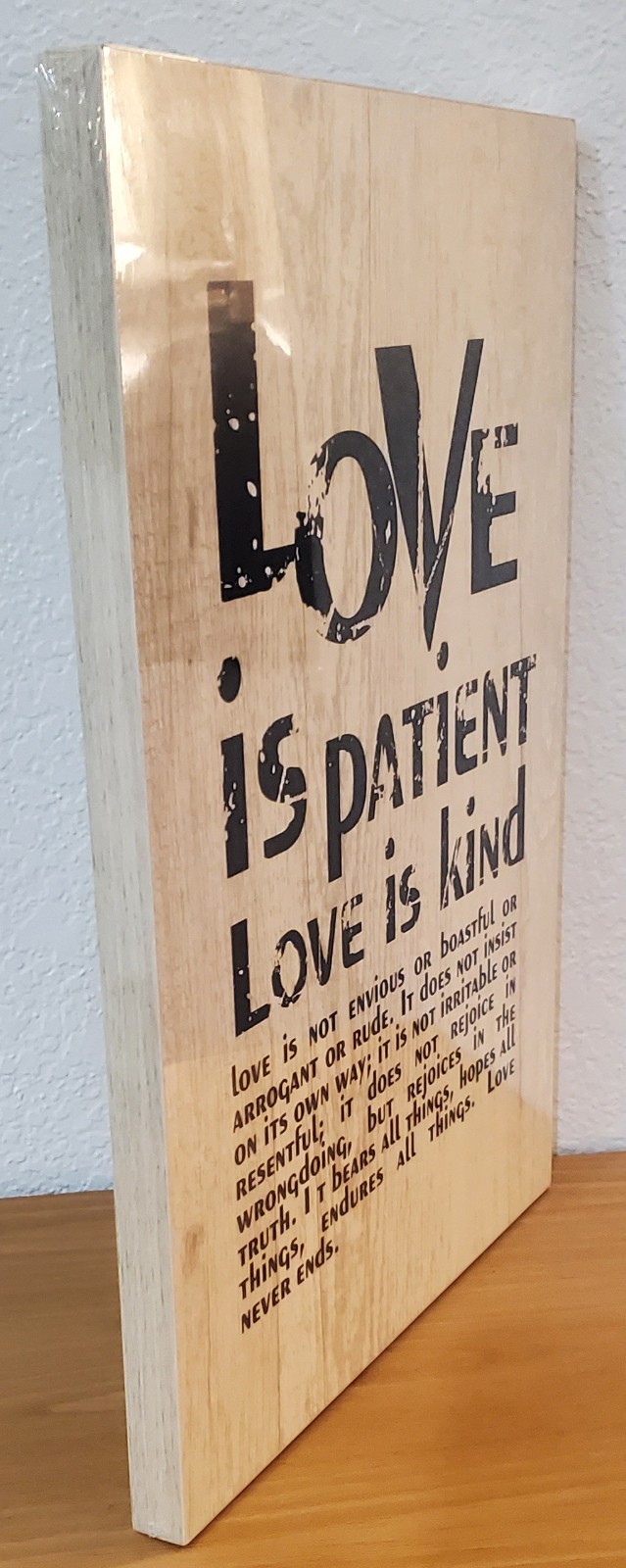 Love Is Patient 1 Cor 13 Rustic Wall Sign 11×16 Farmhouse Decor New