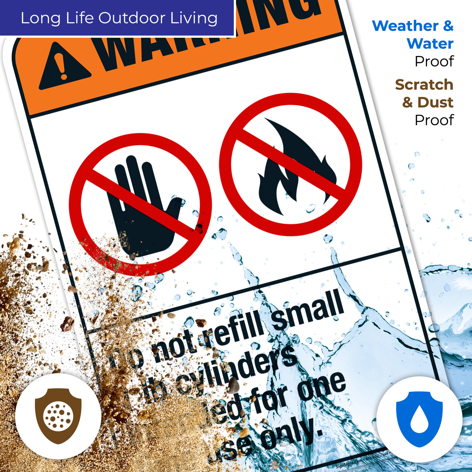Do Not Refill Small 1 Lb Cylinders Intended For One Time Use Only ANSI Warning