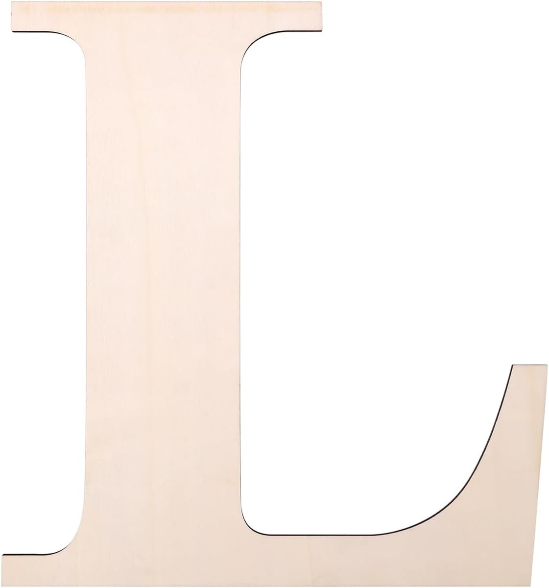 12 Inch Wooden Letter, Smooth Surface Wood Letters for Wall Decor, 1/5 INCH Blan
