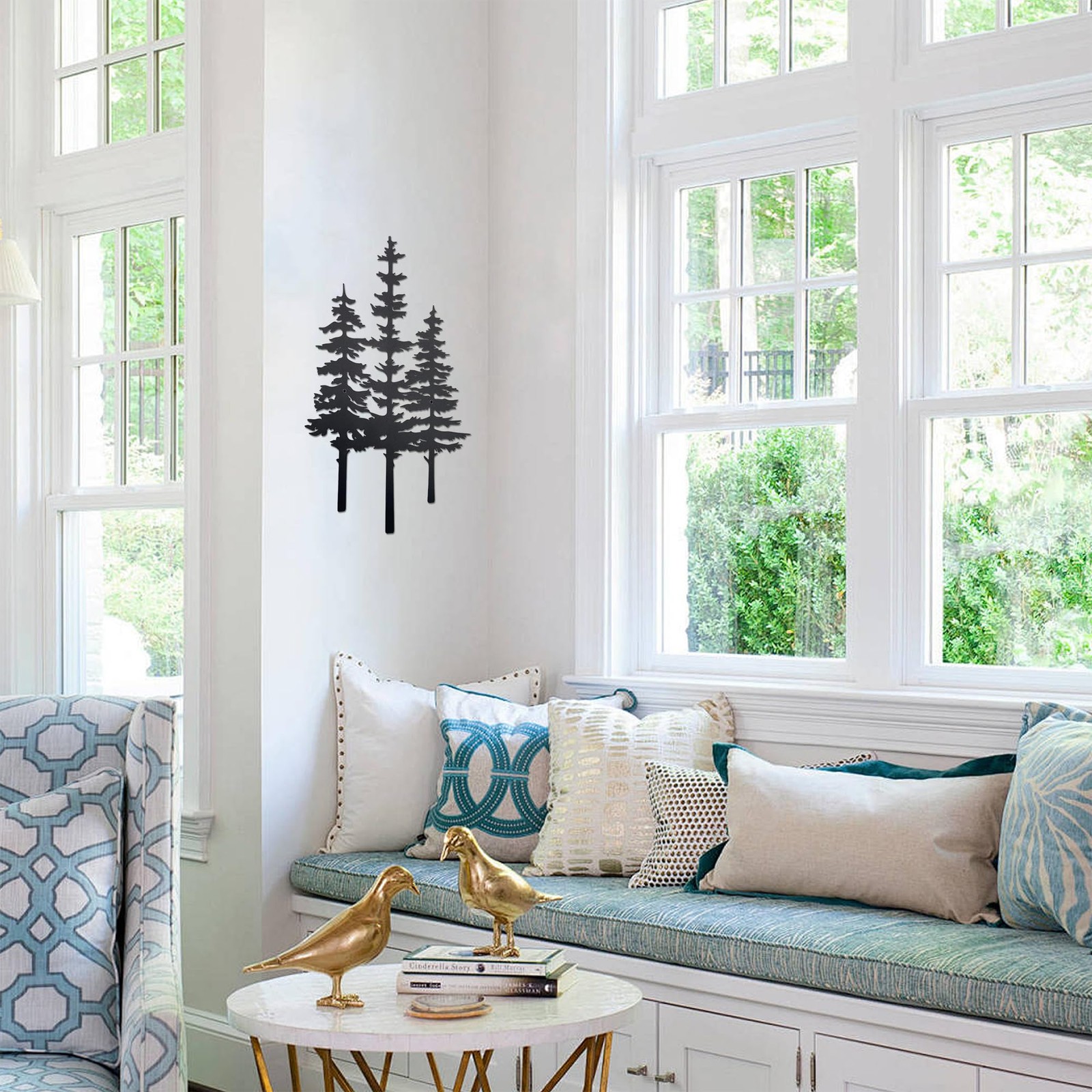 Metal Pine Tree Wall Art for Living Room Tree Wall Art Nature Lover Gift