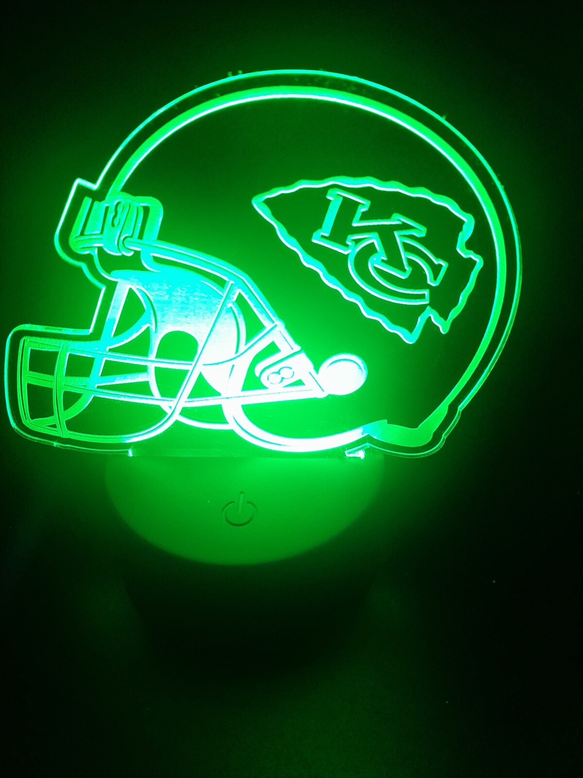 Edge Lit Tabletop Sign, Multi-Colored LED, Kansas City Chiefs, Night Light