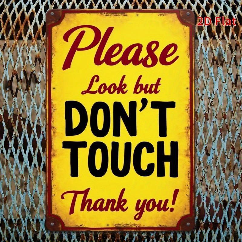 Vintage Metal Wall Sign 30.48×20.32cm Red Black Lettering