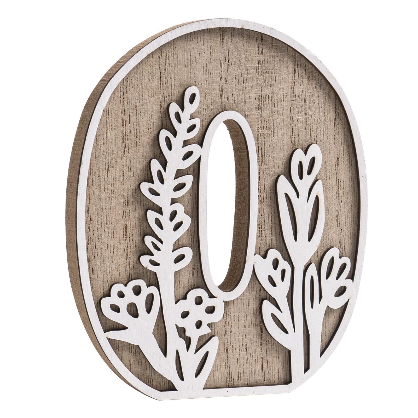3D Layered Floral Wooden Letters for Wall Decor, 4.9″ Name Sign for Nursery, …
