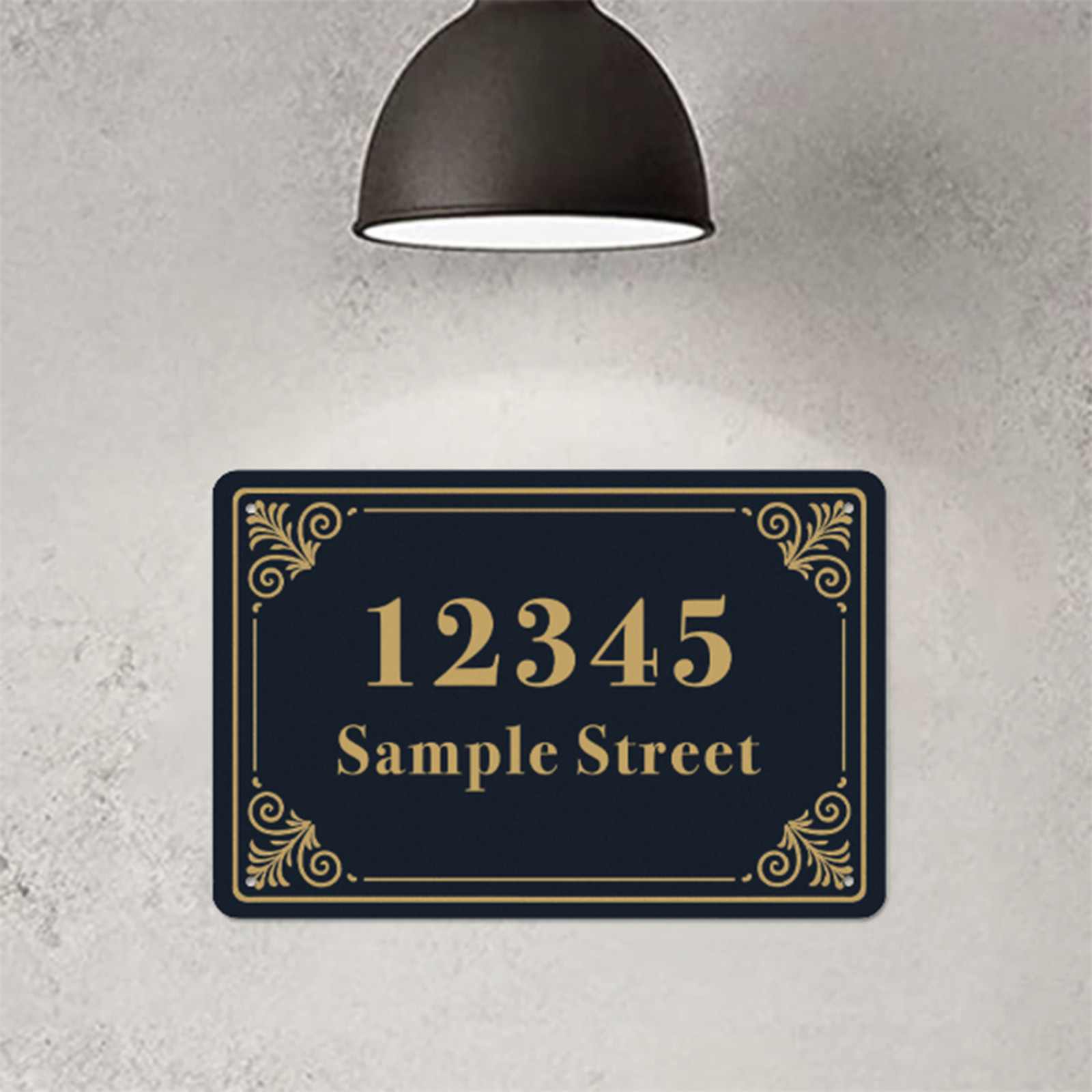 8″ x 12″ House Number Plaque Personalized Home Address Sign Custom Metal Iron