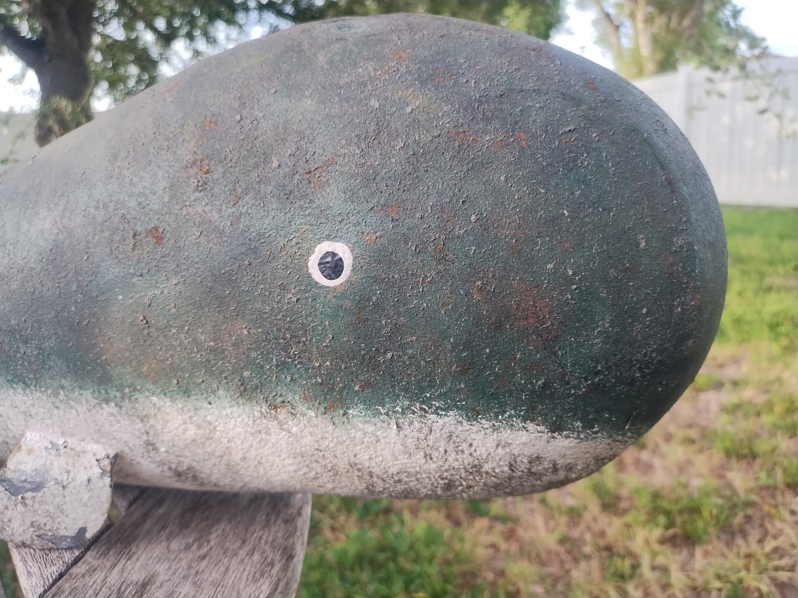 Large 29″ Handmade Whale Tin Hanging Trade Fish Sign Sculpture