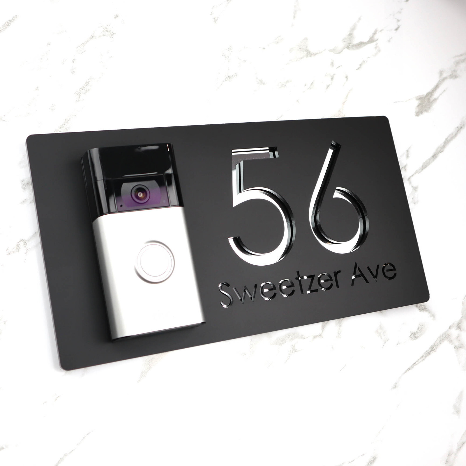 Contemporary House Signs Plaques Door Numbers Laser 3D Personalised Name Plate