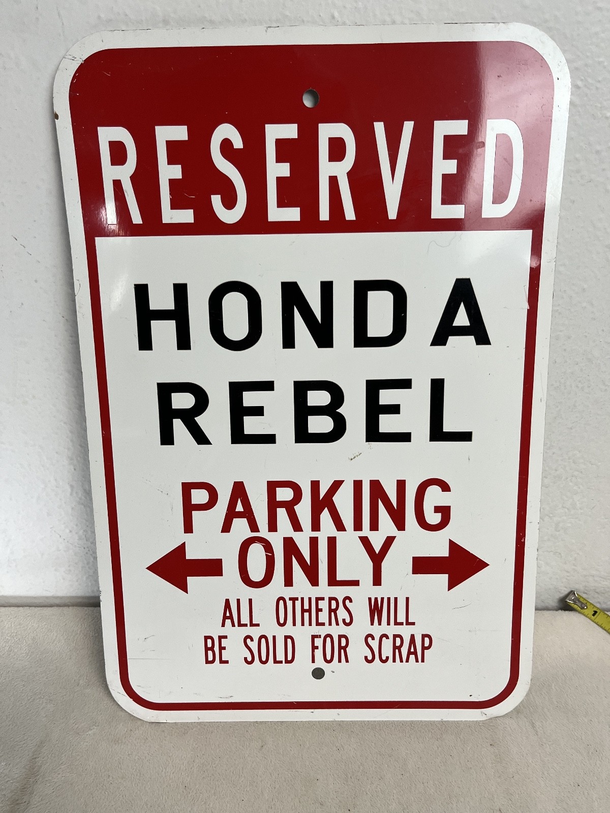 Honda Parking Only All Others Will Be Towed Novelty Sign Used Distressed 16 x 12