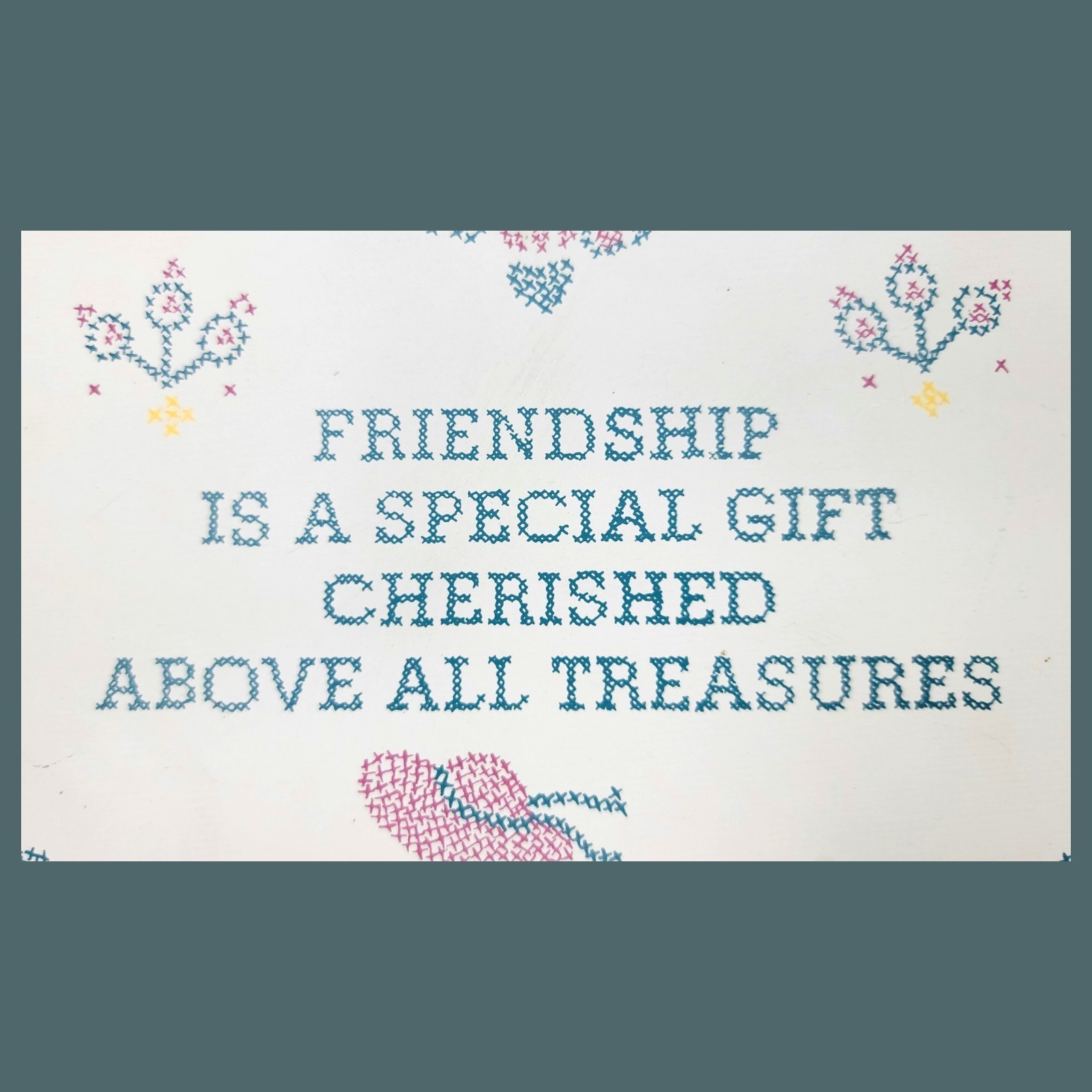 Country Wood Heart Wall Sign Friendship Is A Special Gift Vintage Plaque Geese
