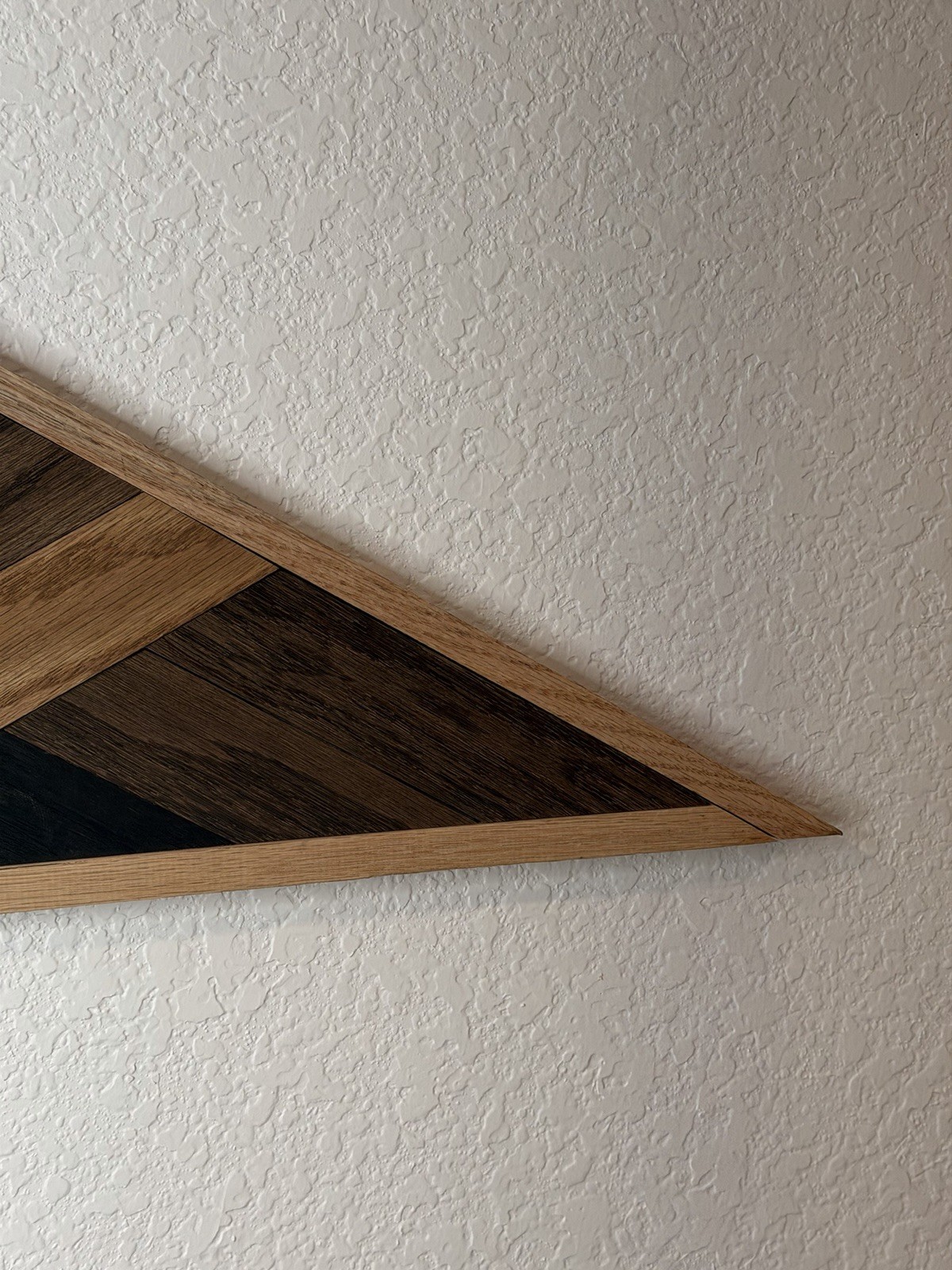 Birch & Buffalo Mountain Sun Geometric Wall Art Triangle Wooden 39×12” Decor