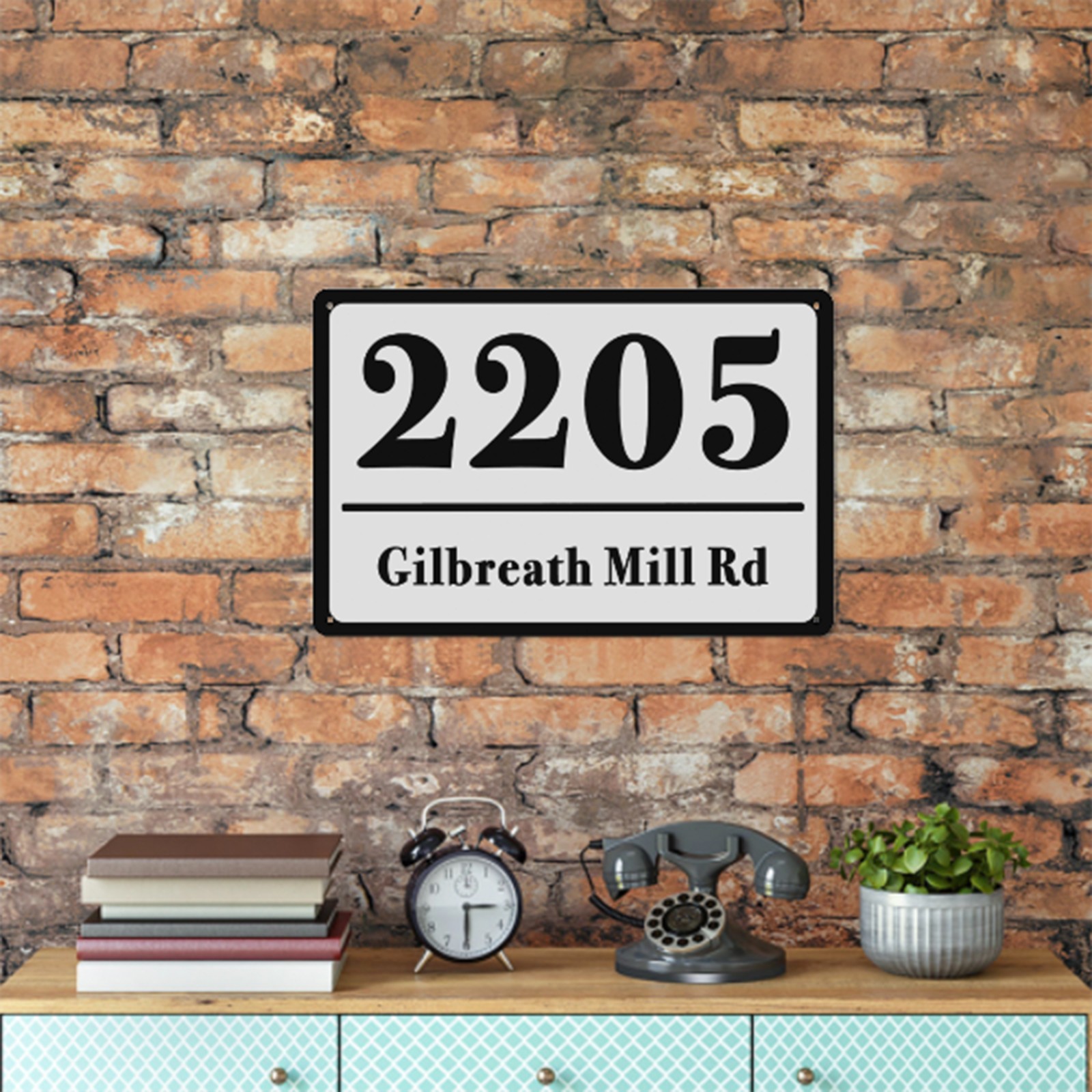 12″ x 8″ Customized Aluminum House Number Plaque Personalized Home Address Sign