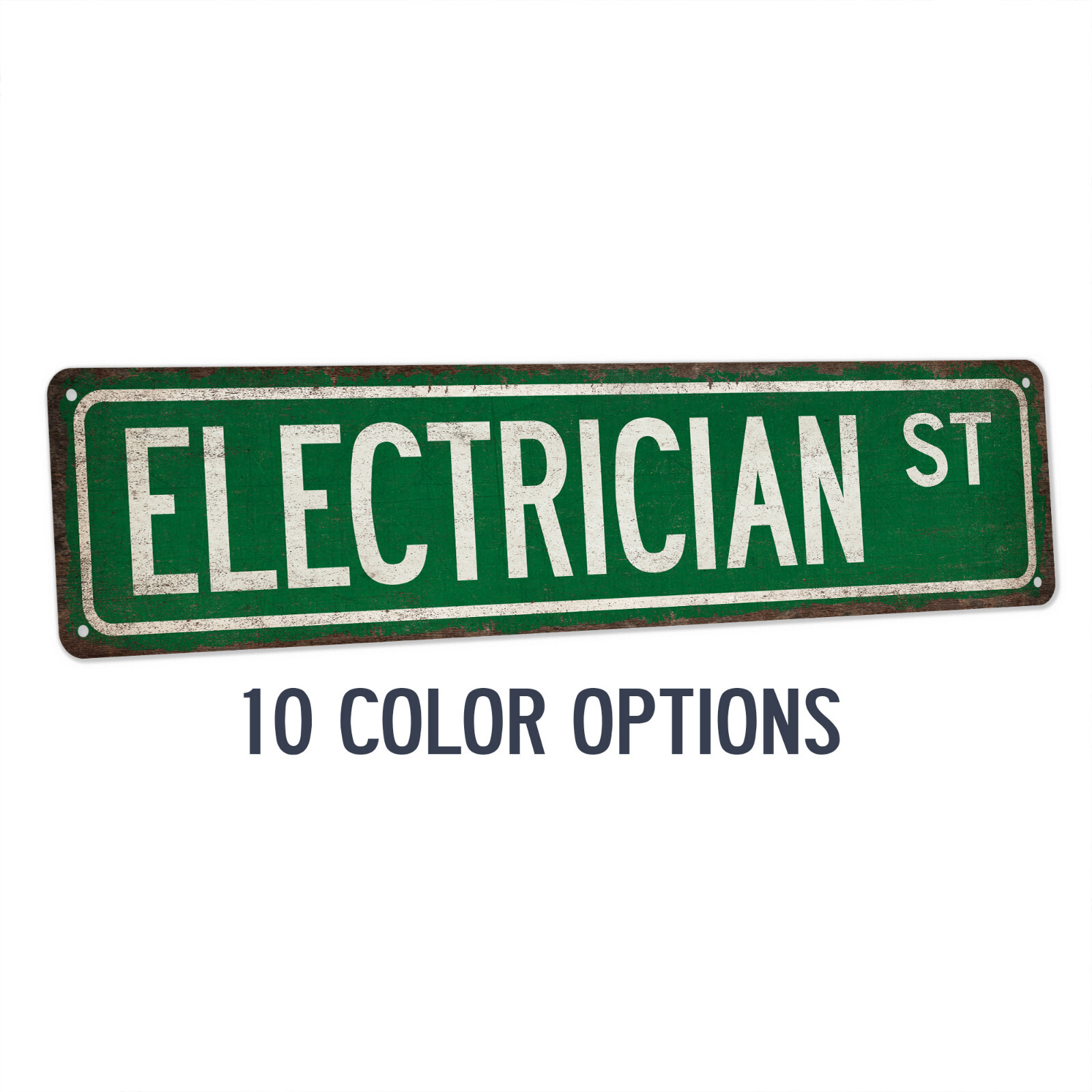 Electrician Street Sign Industrial Decor Electrical Art Electricity 104180021027