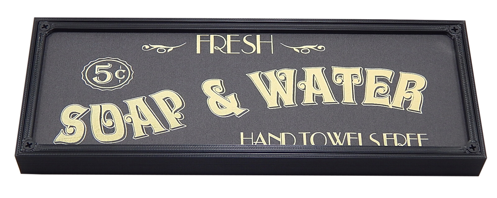 Soap and Water Bathroom Advertising Farmhouse Sign Decor Vintage / Retro Look