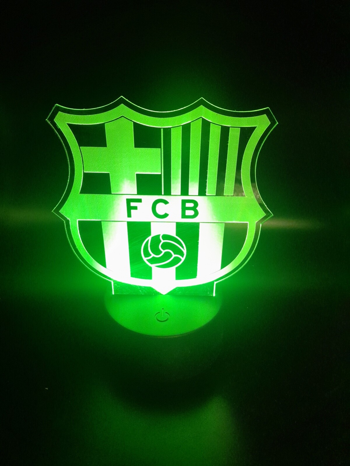 Edge Lit Tabletop Sign, Multi-Colored LED, FC Barcelona Football Soccer Futbol