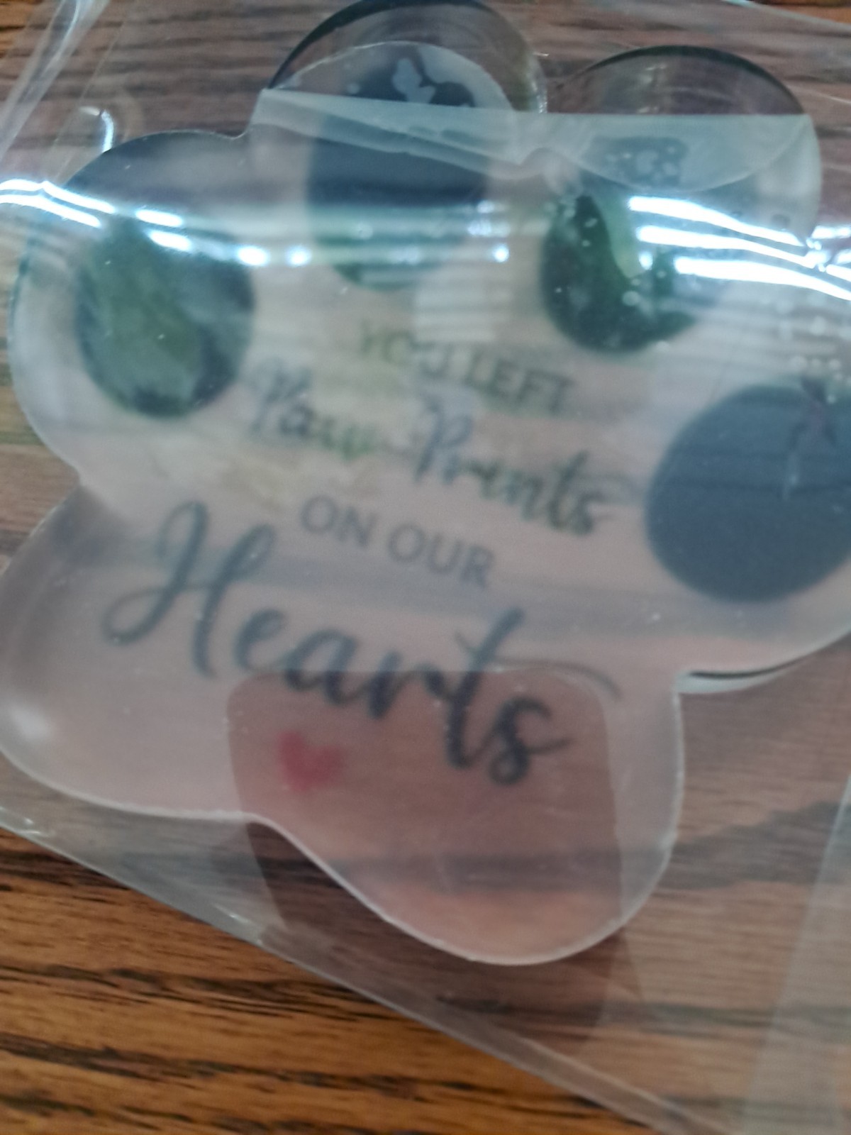 Paw Prints Paper Weigh Deceration For Desk Or On Fire Place