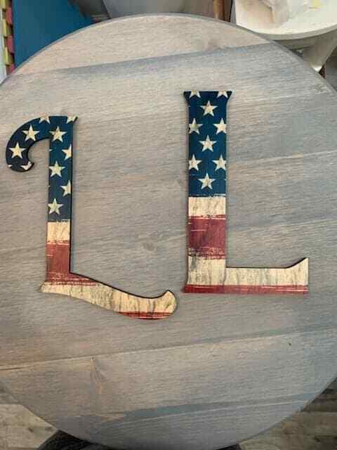 LARGE American Flag Letters Laser Cut Made in the USA