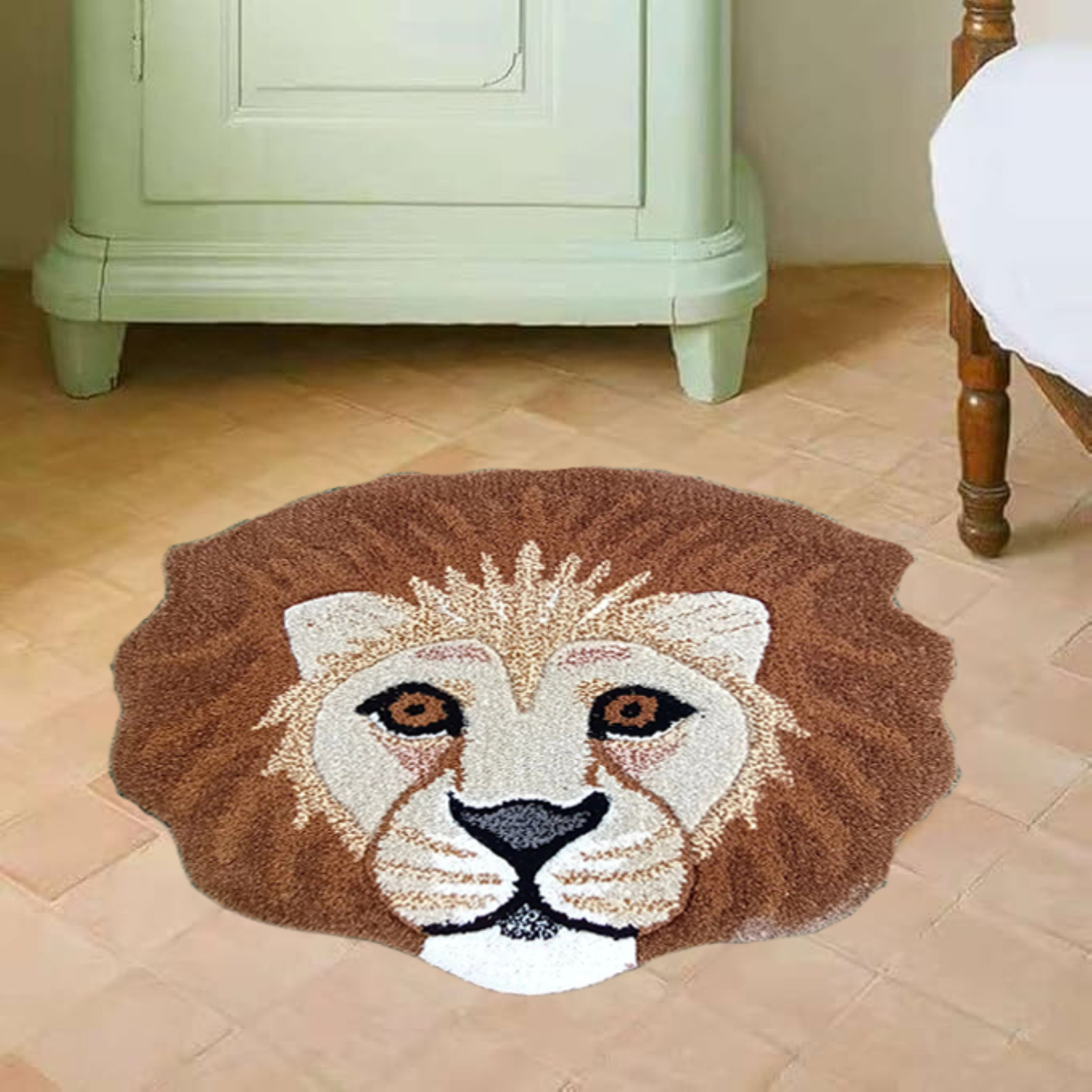 Tibetan Tiger Rugs Handmade 100% Woolen Hand Tufted For Home Decoration