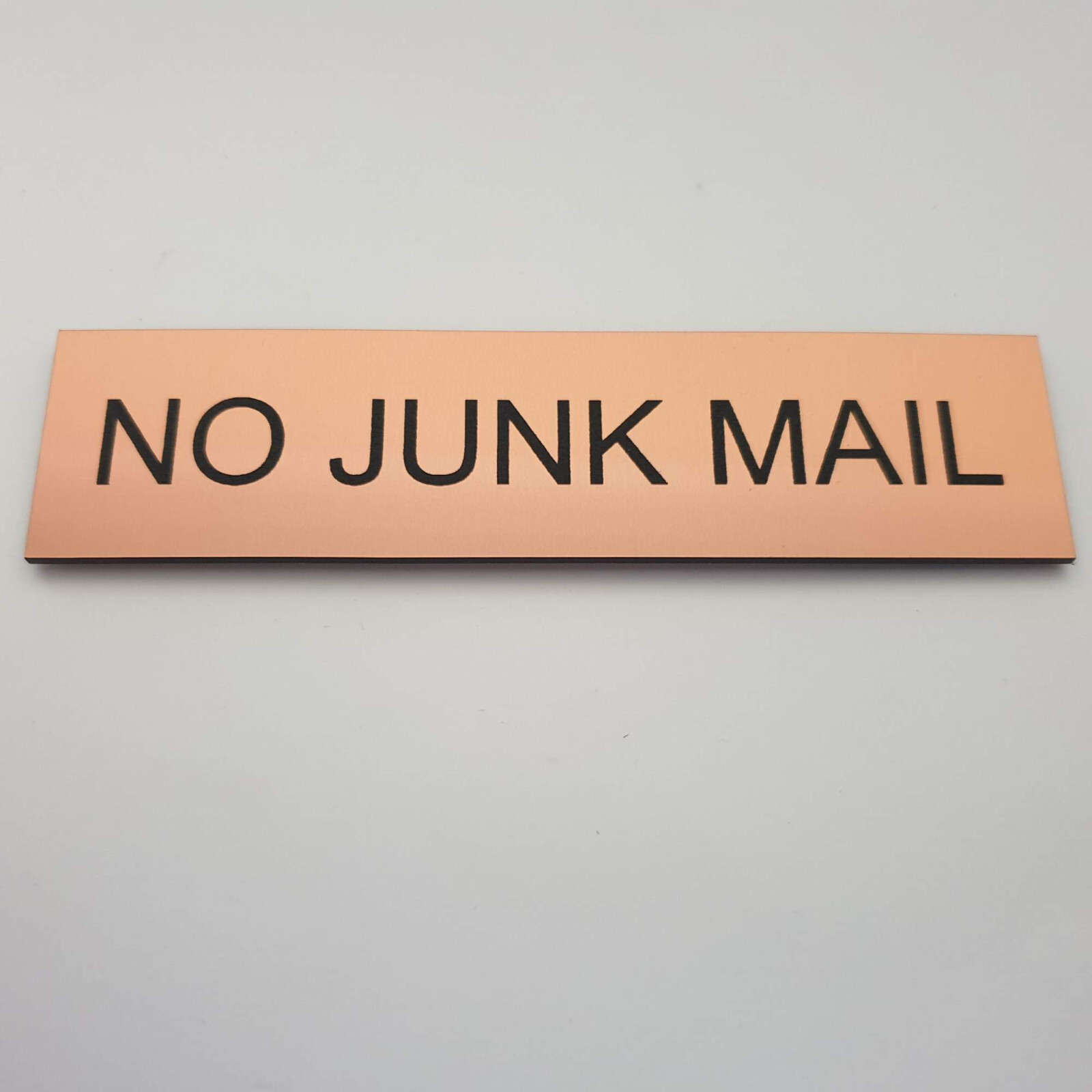No Junk Mail Sign for Mailbox Letter Box – 30 Colours & 7 Small and Medium Sizes
