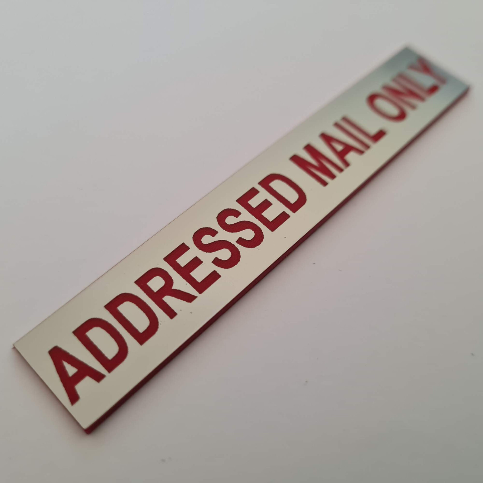 Addressed Mail Only Sign for Mailbox Letter Box 30 Colours 7 Small Medium Sizes