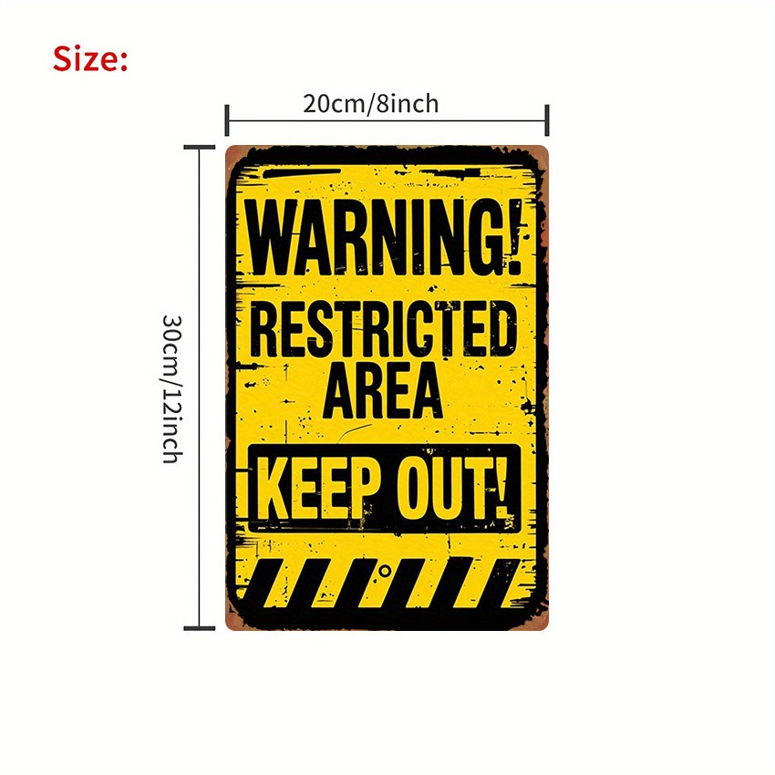 Industrial Restricted Area Keep Out Warning Sign Novelty Property Security Gift