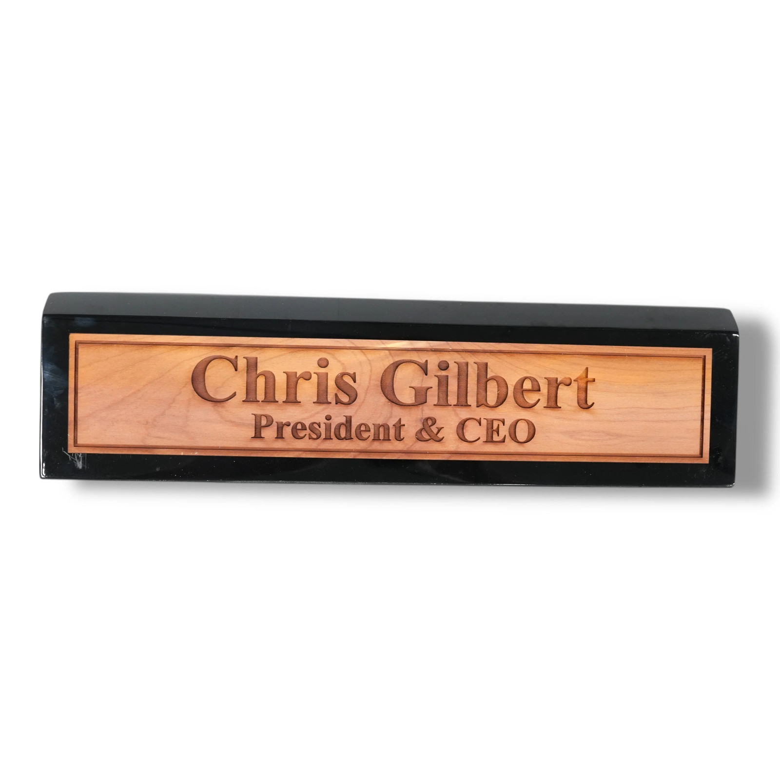 Desk Wedge Name Plate – Personalized Titles and Styles – 11 Inches