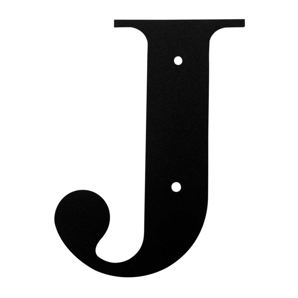 Wrought Iron Letter J Medium 12″ (Made in USA)