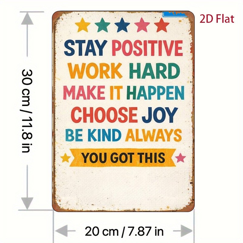 20.32×30.48 cm Metal Sign “Inspirational Painting” Decorative Wall Art