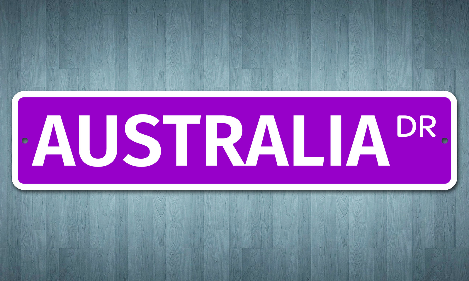 5172 SS Australia 4″ x 18″ Novelty Street Sign Aluminum