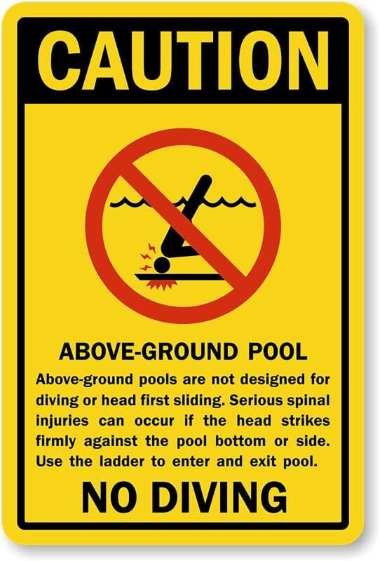 Above Ground Pool Sign Bangin Meats Aluminum Weatherproof 8×12 Outdoor