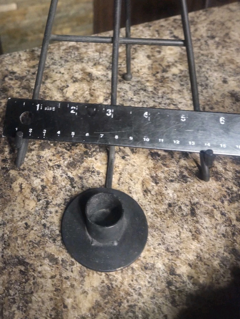 3 Primitive Style Metal Star Decor Taper Wall Hanging Candle Holder Plate Stand