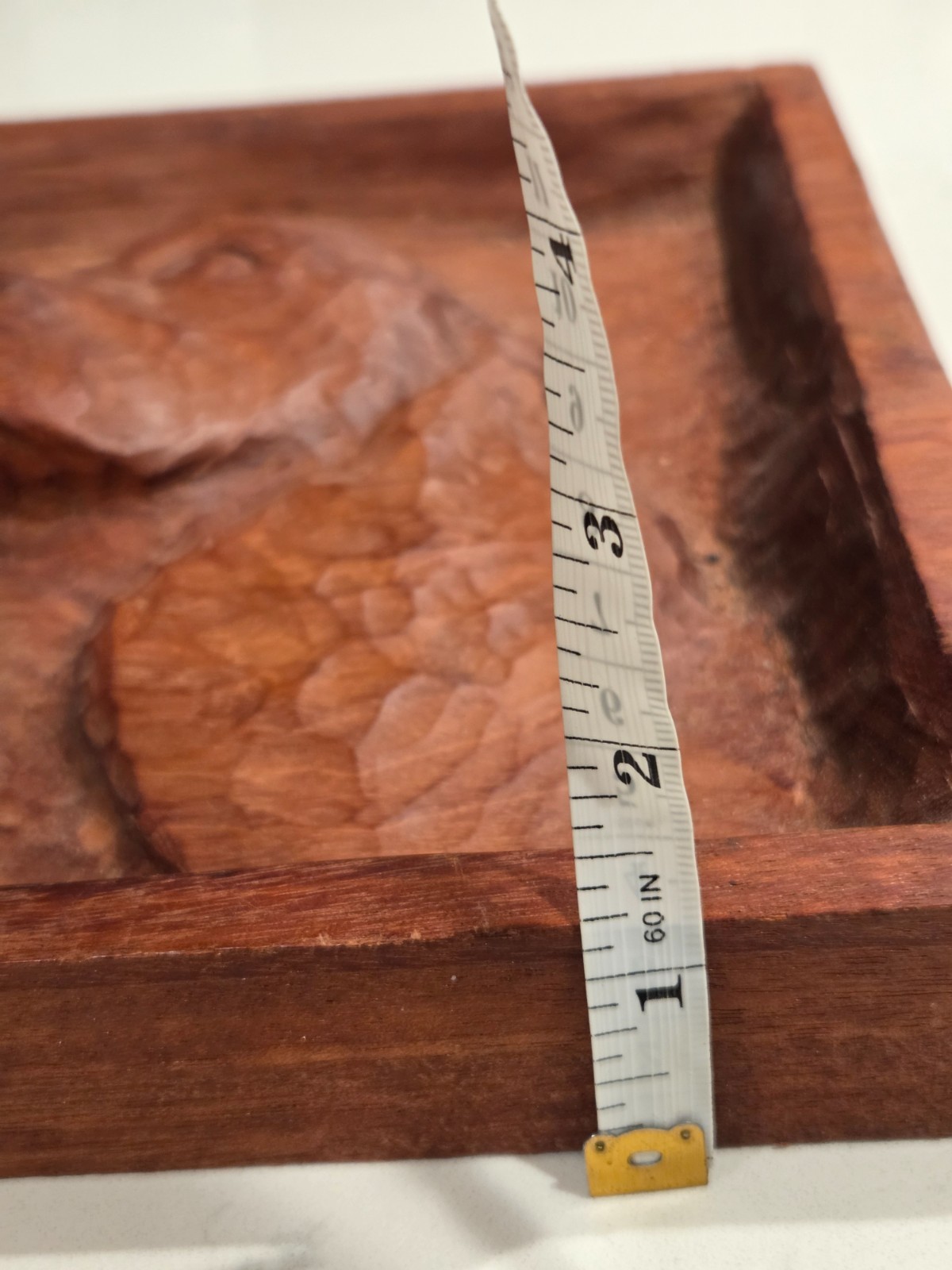 Handcrafted 3D Wood Carved Dog Wall Hanging Decor 10 x 8 In