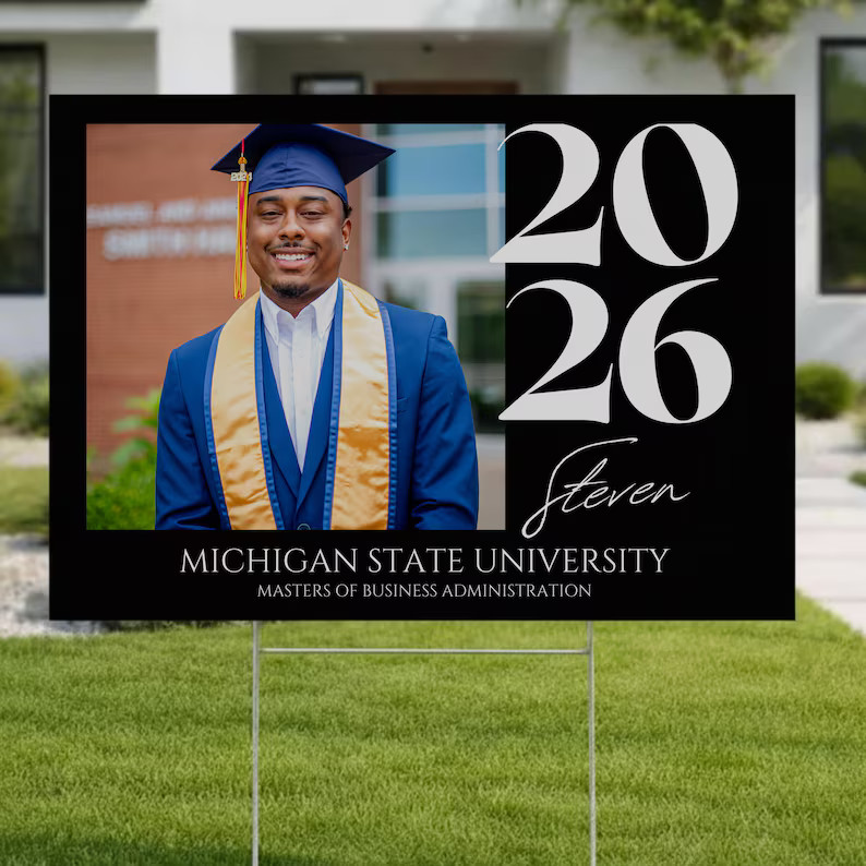 Personalized Graduation Yard Sign Custom Senior Class