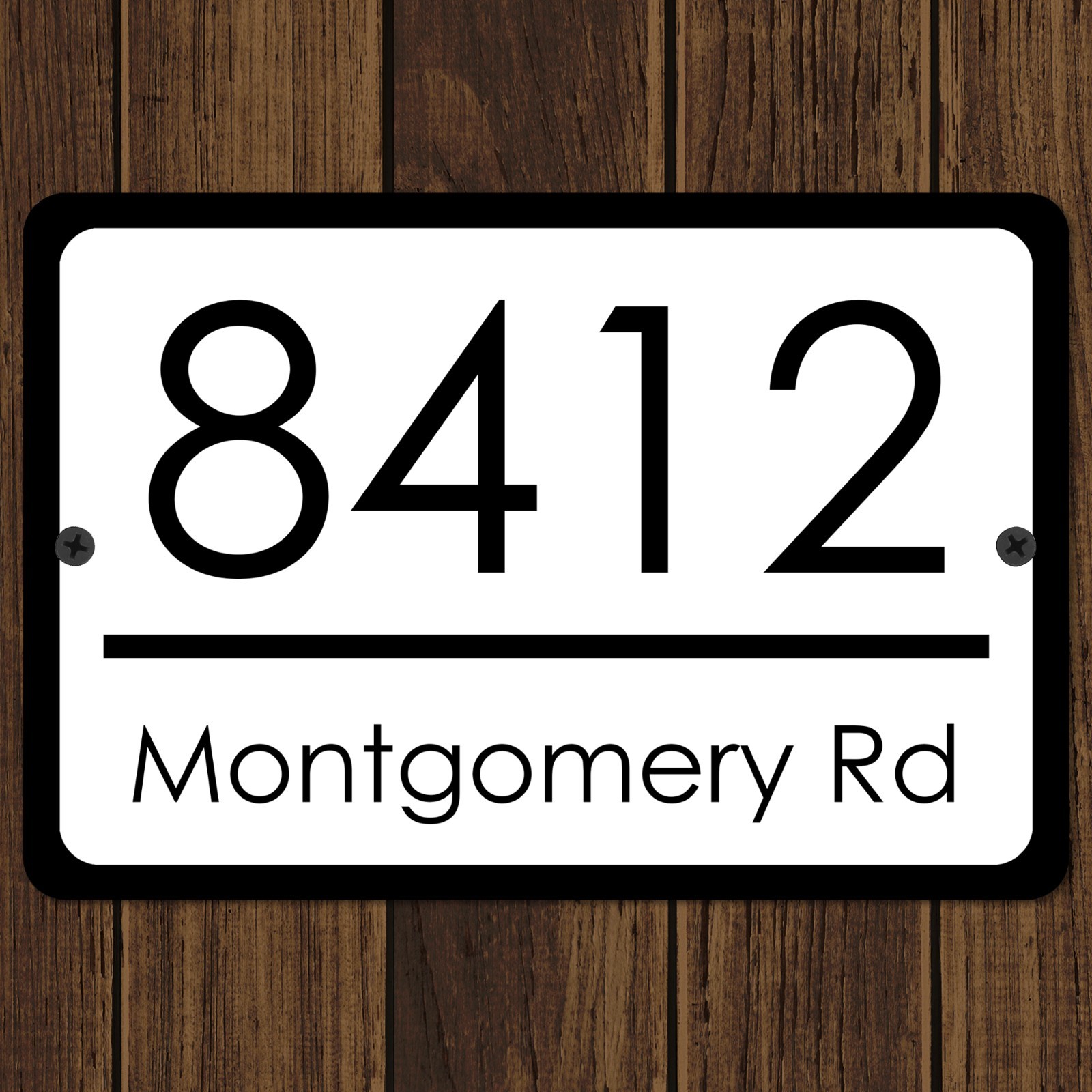 Customized Home Address Sign Aluminum 12″ x 8″ Personalized House Number Plaque