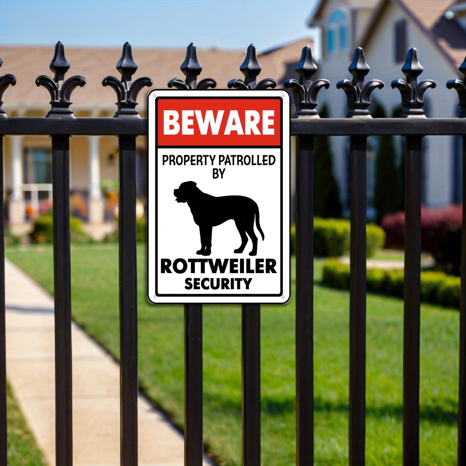 Tin Sign Rottweiler Security Metal Plaque 20*30cm
