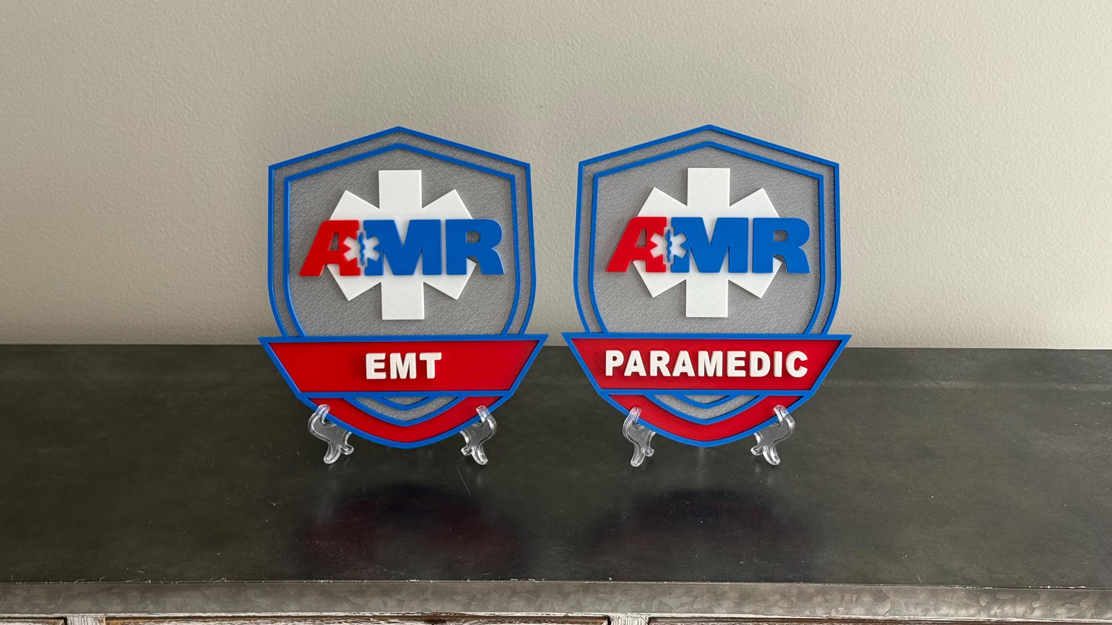 Paramedic Wall Art: AMR EMT 3D Embossed Plaque (Display or Gift)