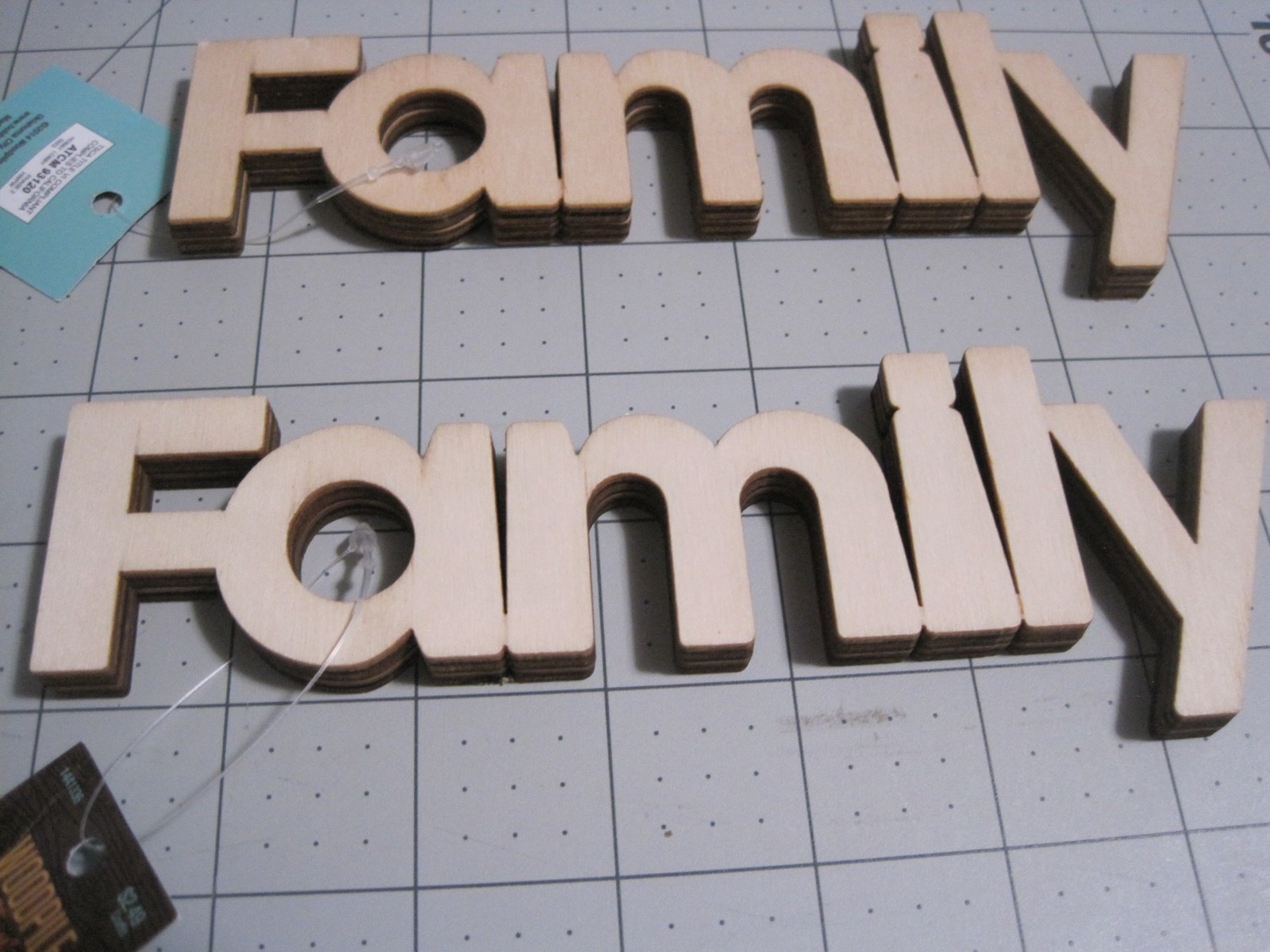 Lot of 7 Wood cutout words Paint Craft Home Love Family Memories New with tags