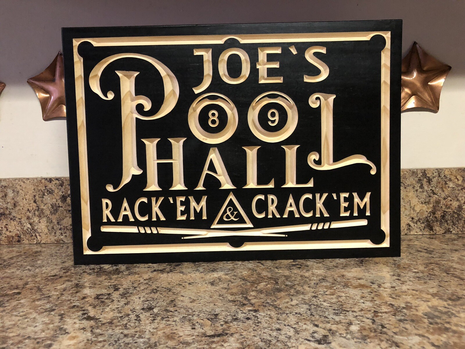 Pool Hall Billiard Game Room Basement Décor Personalized Gift Custom Sign Bar