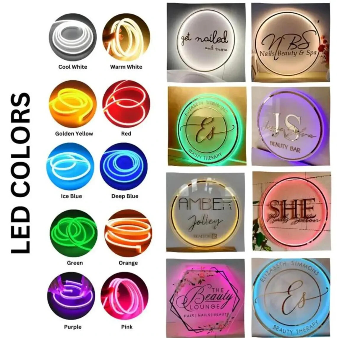Custom Acrylic Backlit Logo Sign | 3D Round LED Business Storefront Wall Mounted
