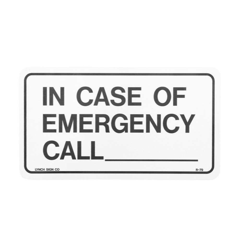 9 In. X 5 In. in Case of Emergency Call Sign Printed on More Durable, Thicker, L