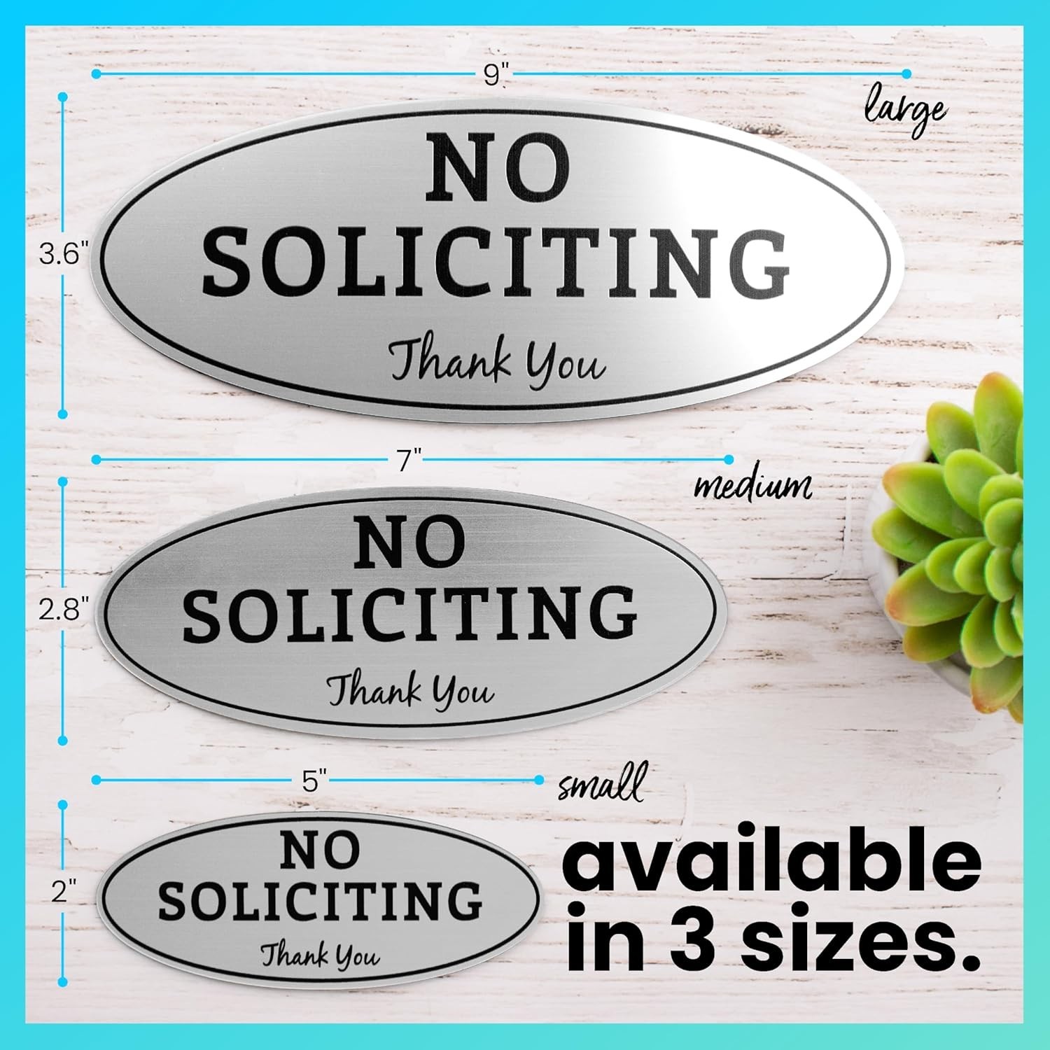 No Soliciting Sign for House or Business – Durable Indoor/Outdoor Sign – Easi…